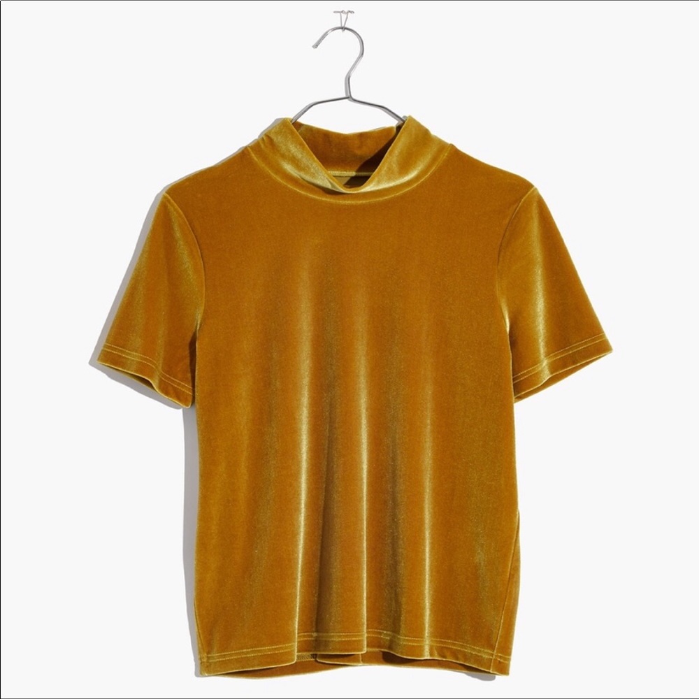 Velvet Mockneck Tee